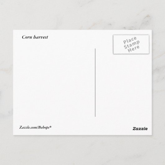 Corn Harvest Briefkaart (Achterkant)