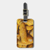 Corn Harvest, pool van geoogste korn op banen Bagagelabel (Voorkant verticaal)