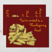 Corn Harvest Thanksgiving Kaart (Voorkant / Achterkant)
