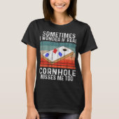 Corn Hole  Throw Retro Cornhole Player T-shirt (Voorkant)