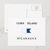Corn Island Nicaragua Alpha Dive Flag Briefkaart (Voorkant / Achterkant)