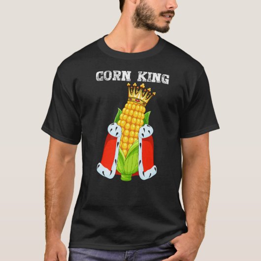 Corn King Dad Mannen Corn Sweetcorn Farmer T-shirt (Voorkant)