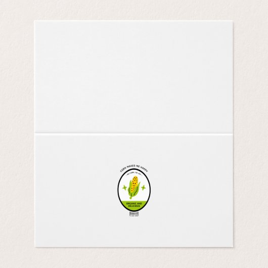 Corn maakt me gelukkig visitekaartje (Buitenkant ongevouwen)