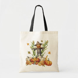 Corn Maze Herfst vogelverschrikkerpompoenen Tote Bag