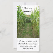 Corn Maze Invitation Kaart (Voorkant)