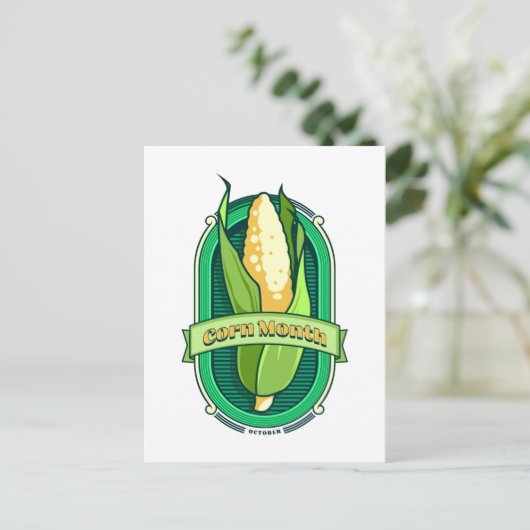 Corn Month oktober Briefkaart (Staand voorkant)