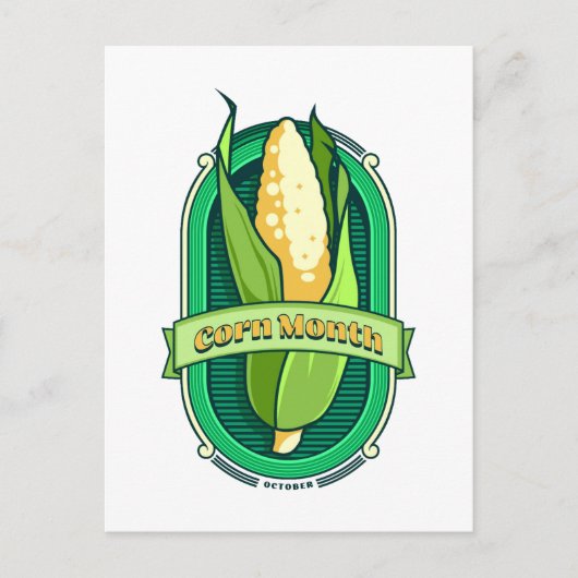 Corn Month oktober Briefkaart (Voorkant)