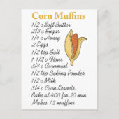 CORN MUFFINS RECIPE BRIEFKAART (Voorkant)