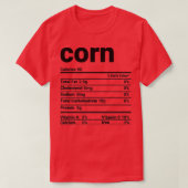 Corn Nutrition Facts Thanksgiving Costume T-shirt (Design voorkant)