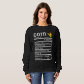 Corn Nutrition Facts Thanksgiving Halloween Costum Trui (Voorkant volledig)