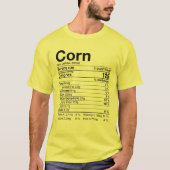 Corn Nutritional Facts Gifts Thanksgiving Costuum  T-shirt (Voorkant)