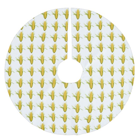 "CORN ON THE COB" CHRISTMAS TREE SKIRT KERSTBOOM ROK (Voorkant)