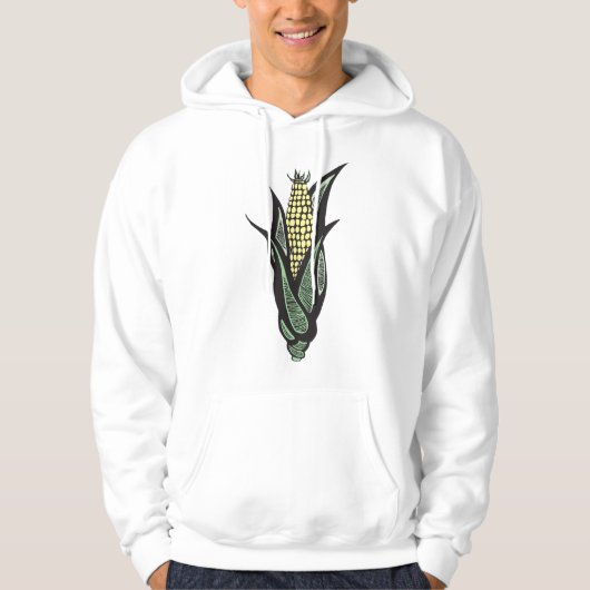 Corn on the Cob Rustic Farmhouse Vegetable Hoodie (Voorkant)