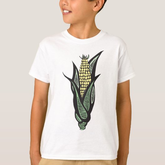 Corn on the Cob Rustic Farmhouse Vegetable T-shirt (Voorkant)
