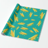 Corn op het cob-patroon cadeaupapier (Uitgerold)