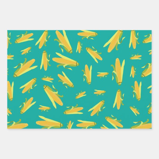 Corn op het cob-patroon inpakpapier vel (Voorkant 2)
