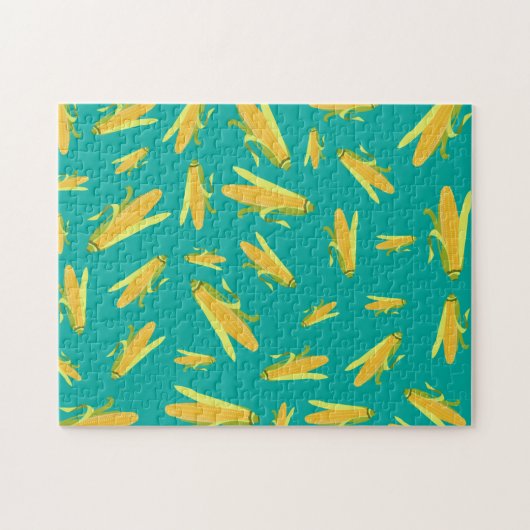 Corn op het cob-patroon legpuzzel (Horizontaal)