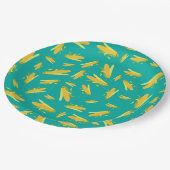 Corn op het cob-patroon papieren bordje (Gekanteld)