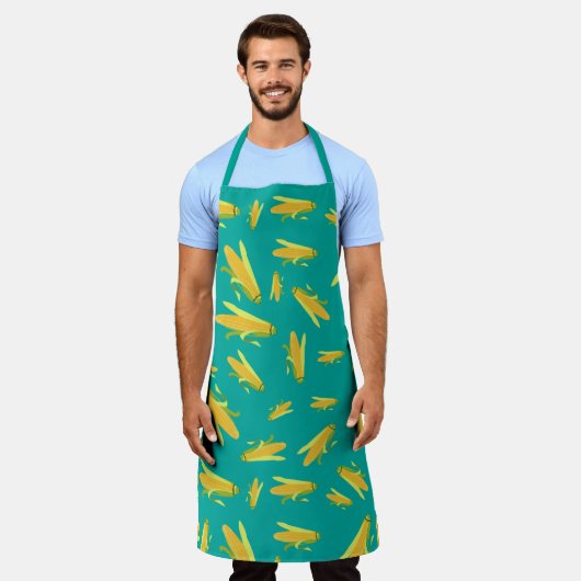 Corn op het cob-patroon schort (Gedragen)