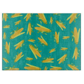 Corn op het cob-patroon snijplank (Voorkant)