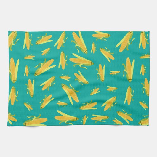 Corn op het cob-patroon theedoek (Horizontaal)