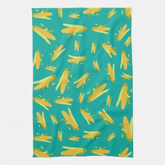 Corn op het cob-patroon theedoek (Verticaal)