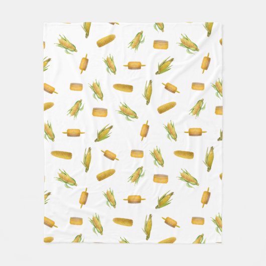 Corn Pattern Blanket Fleece Deken (Voorkant)