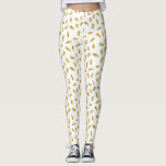 Corn Pattern Leggings<br><div class="desc">Patroon met op waterverf geïnspireerde illustraties van maïs op de krab</div>