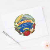 Corn peper salsa huis inblikken gepersonaliseerd ronde sticker (Envelop)