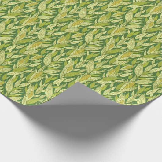 Corn planten patroon achtergrond cadeaupapier (Hoek)