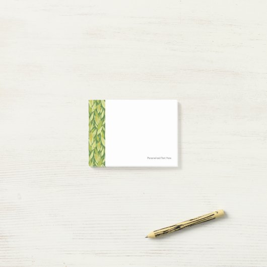 Corn planten patroon achtergrond post-it® notes (Op bureau)