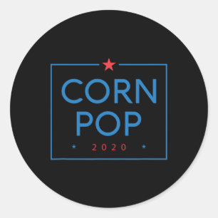 Corn Pop Joe Biden Anti Gaffe Grappig President Tr Ronde Sticker