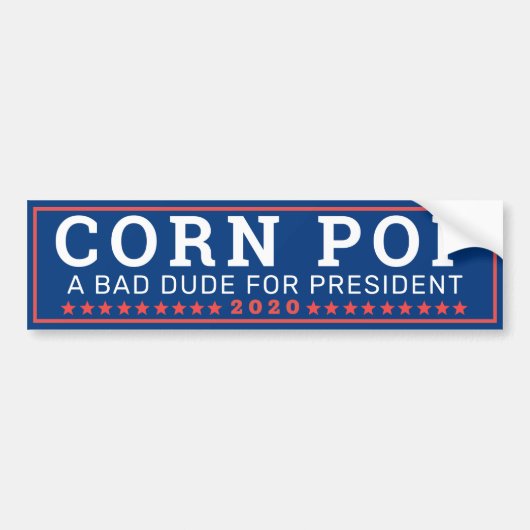 Corn Pop voor President Bumpersticker (Voorkant)