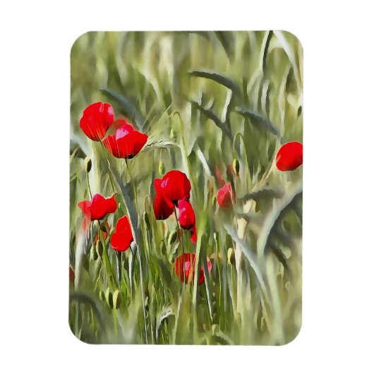 Corn Poppies Magneet (Verticaal)
