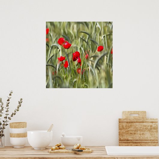 Corn Poppies Poster (Keuken)