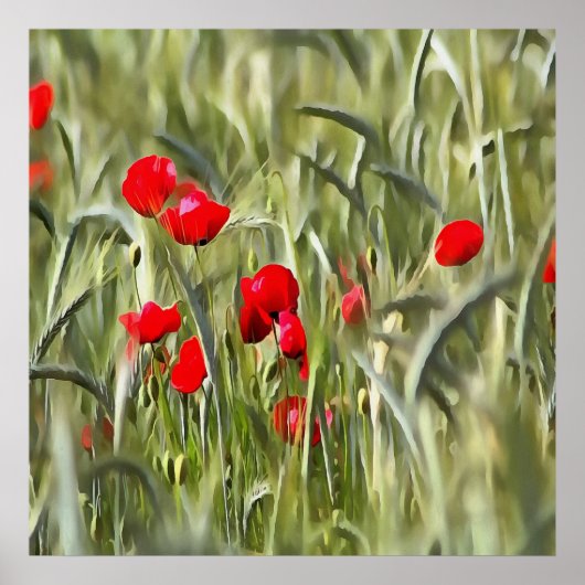 Corn Poppies Poster (Voorkant)