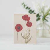 Corn Poppies van Jacques de Morgues Briefkaart (Staand voorkant)