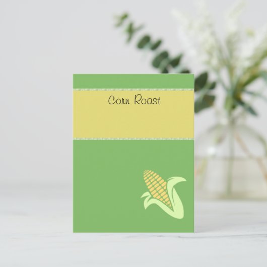 Corn Roast Briefkaart (Staand voorkant)