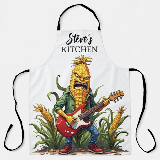 Corn Rockstar Playing Guitar Schort (Voorkant)