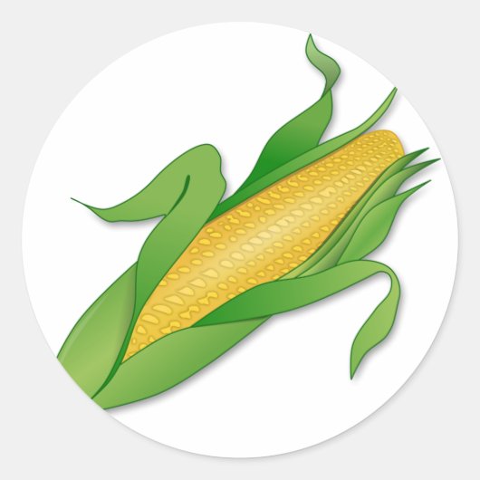 Corn Ronde Sticker (Voorkant)