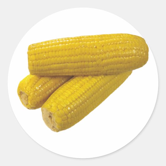 Corn Ronde Sticker (Voorkant)