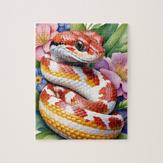 Corn Snake Family Pet Portrait Legpuzzel (Verticaal)