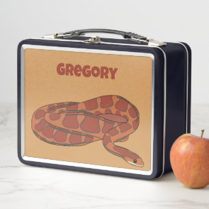 Corn Snake Oranje Red Realistic Personalized
