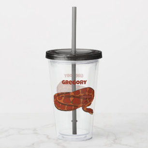 Corn Snake Oranje Red Realistic Personalized Acryl Drinkbeker