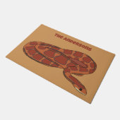 Corn Snake Oranje Red Realistic Personalized Deurmat (Schuin)
