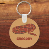 Corn Snake Oranje Red Realistic Personalized Sleutelhanger (Voorkant)