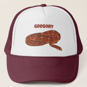 Corn Snake Oranje Red Realistic Personalized Trucker Pet