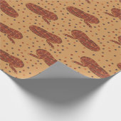 Corn Snake, Red, Oranje geïllustreerd Cadeaupapier (Hoek)