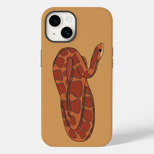 Corn Snake, Red, Oranje geïllustreerd Case-Mate iPhone Case (Achterkant)