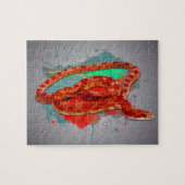 Corn Snake Waterverf Rainbow Kleur Jigzaag Puzzle Legpuzzel (Horizontaal)